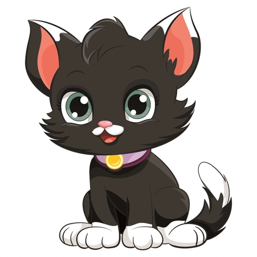 Cat Lovers Theme Dark Grey Cat Transparent Sticker